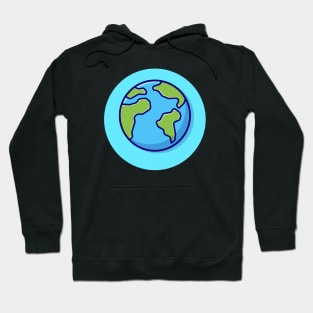 Earth Cartoon Vector Icon Illustration Hoodie